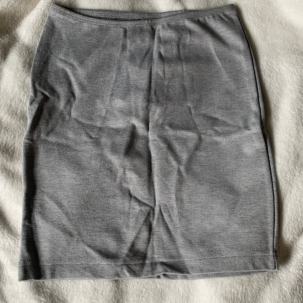 American Apparel Grey Ponte Mini Skirt Medium